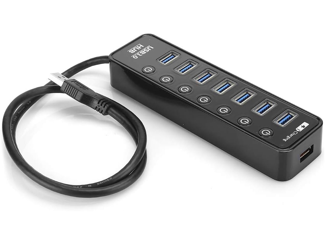 Hub Usb Com Divisor Usb, Estação De Acoplamento 7 Portas 3.0,