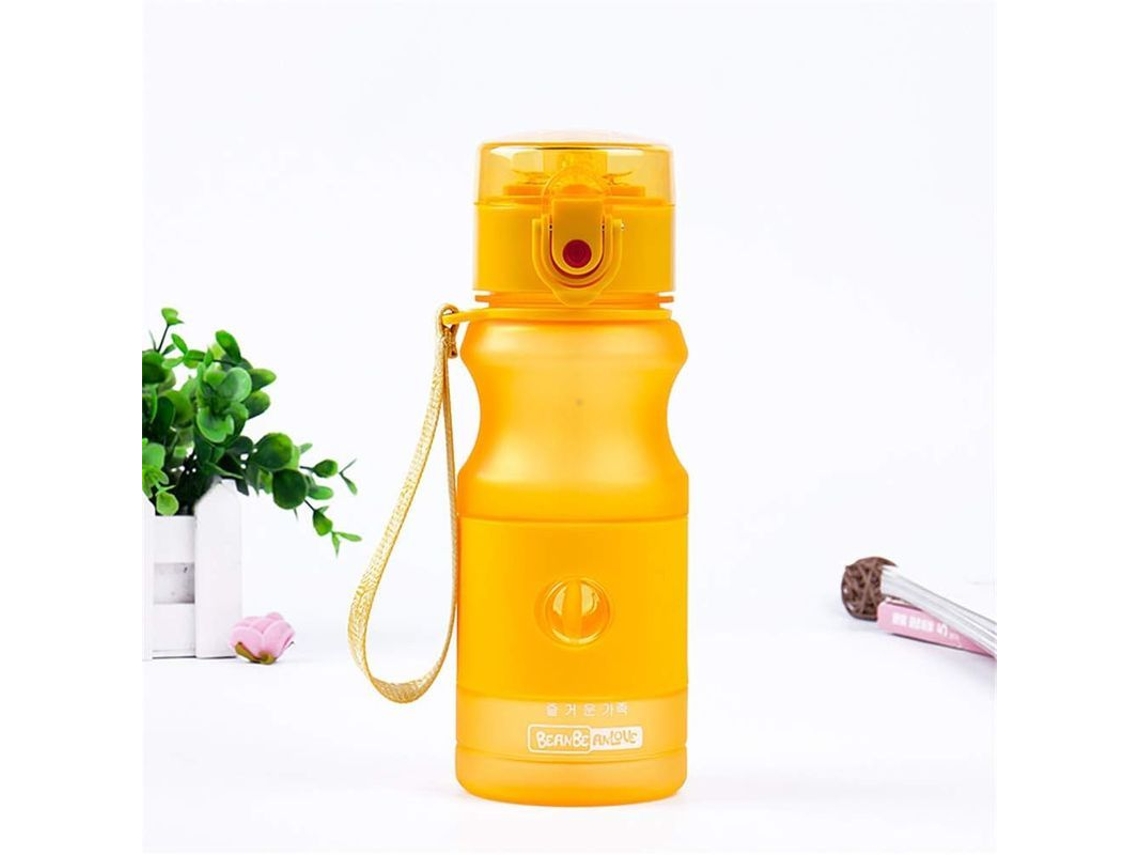 2026 botella de Água Esportiva Transparente Anti fugas 420ml Amarela para Esporte Ao Ar Livre Viagem