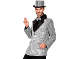 Widmann Milano Disfraz Chaqueta de Lentejuelas Plata (talla M l)