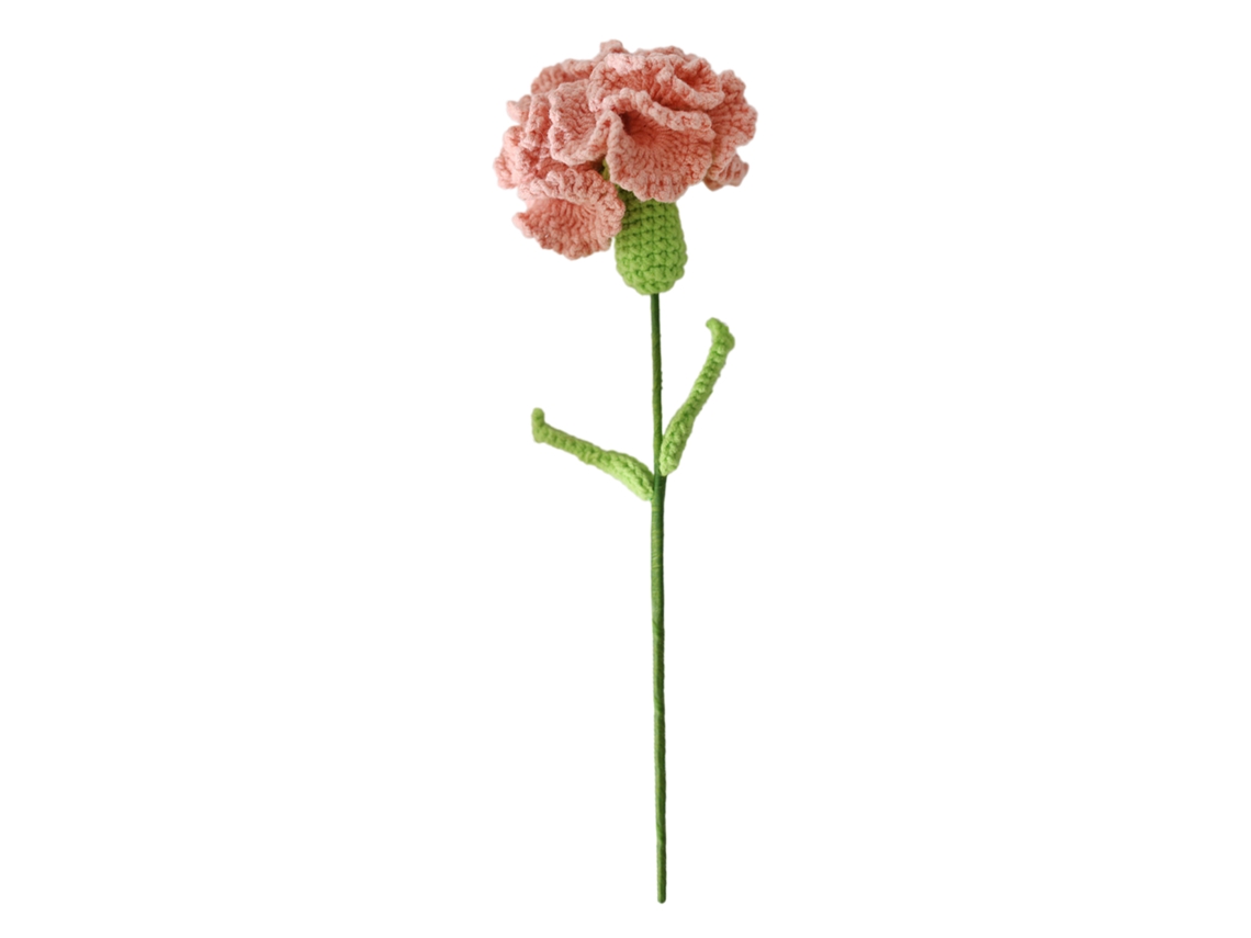 Arranjo de Flores de Cravo Simuladas Teidas À Mão Algodão Penteado Decorativo com S/MARCA