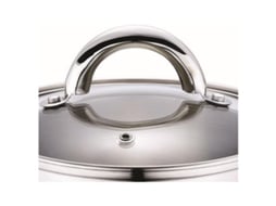 Pentola Alta Renberg 15 Litri - Acciaio Inox Con Coperchio In Vetro, Base 5 Strati