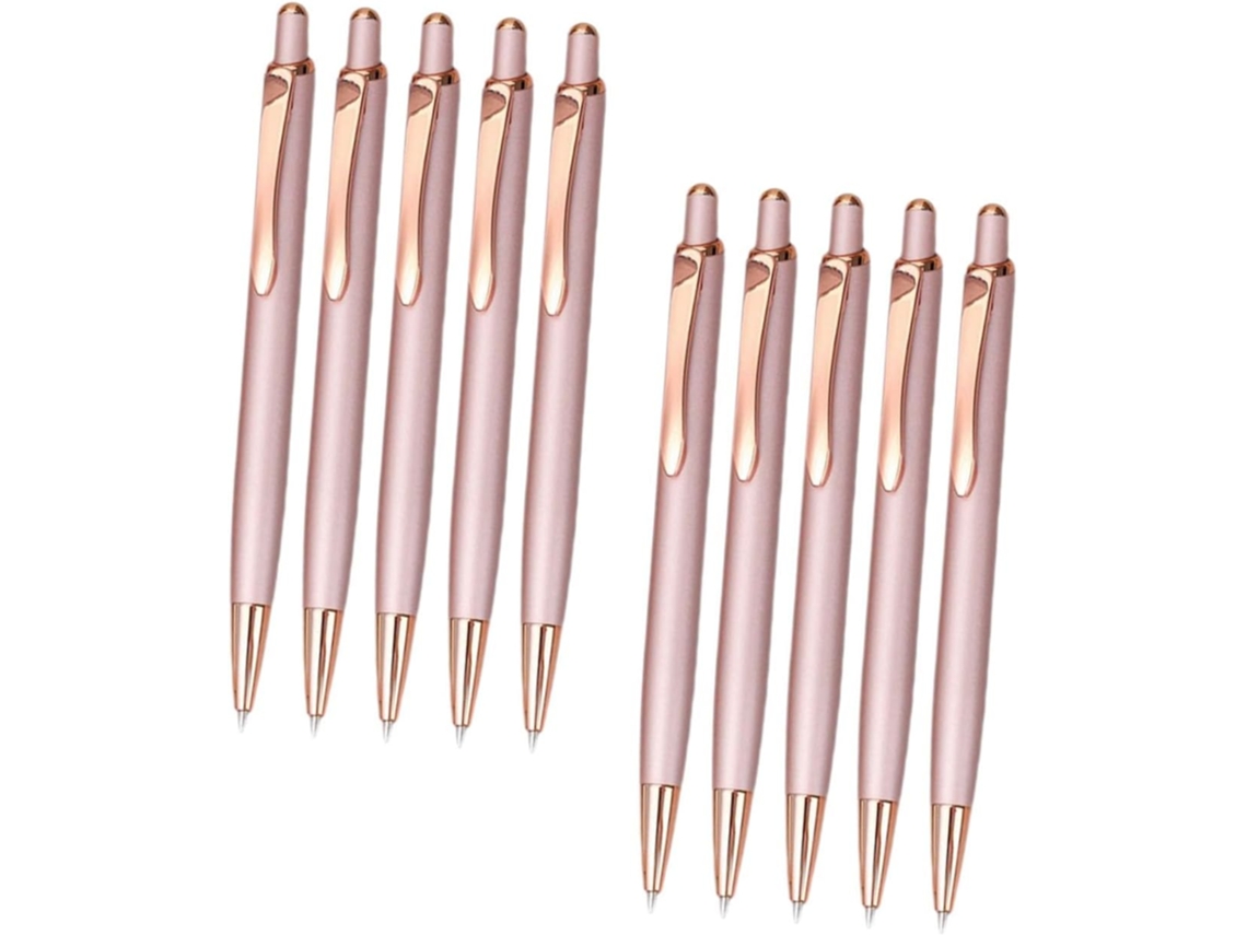 Conjunto De 10 Canetas Esferográficas Metal Doitool Com Ponta Fina,