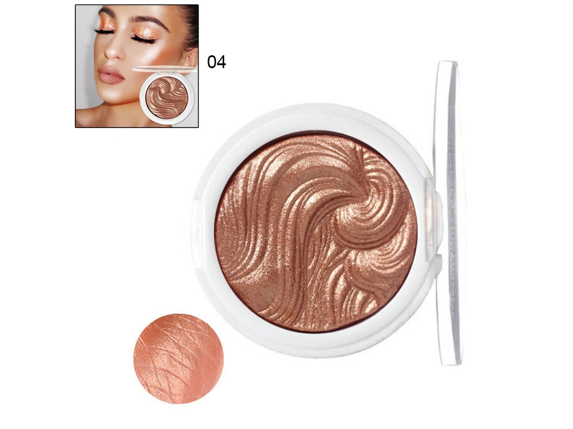Paleta De Polvo Iluminador Facial Profesional Com Efeito Brilho Natural E Partículas Difusoras De Luz 8.5g
