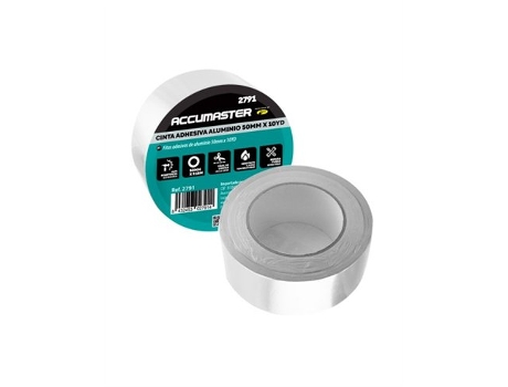 Fita De Alumínio Prateada 75 Mm 50 Jardas, Accumaster