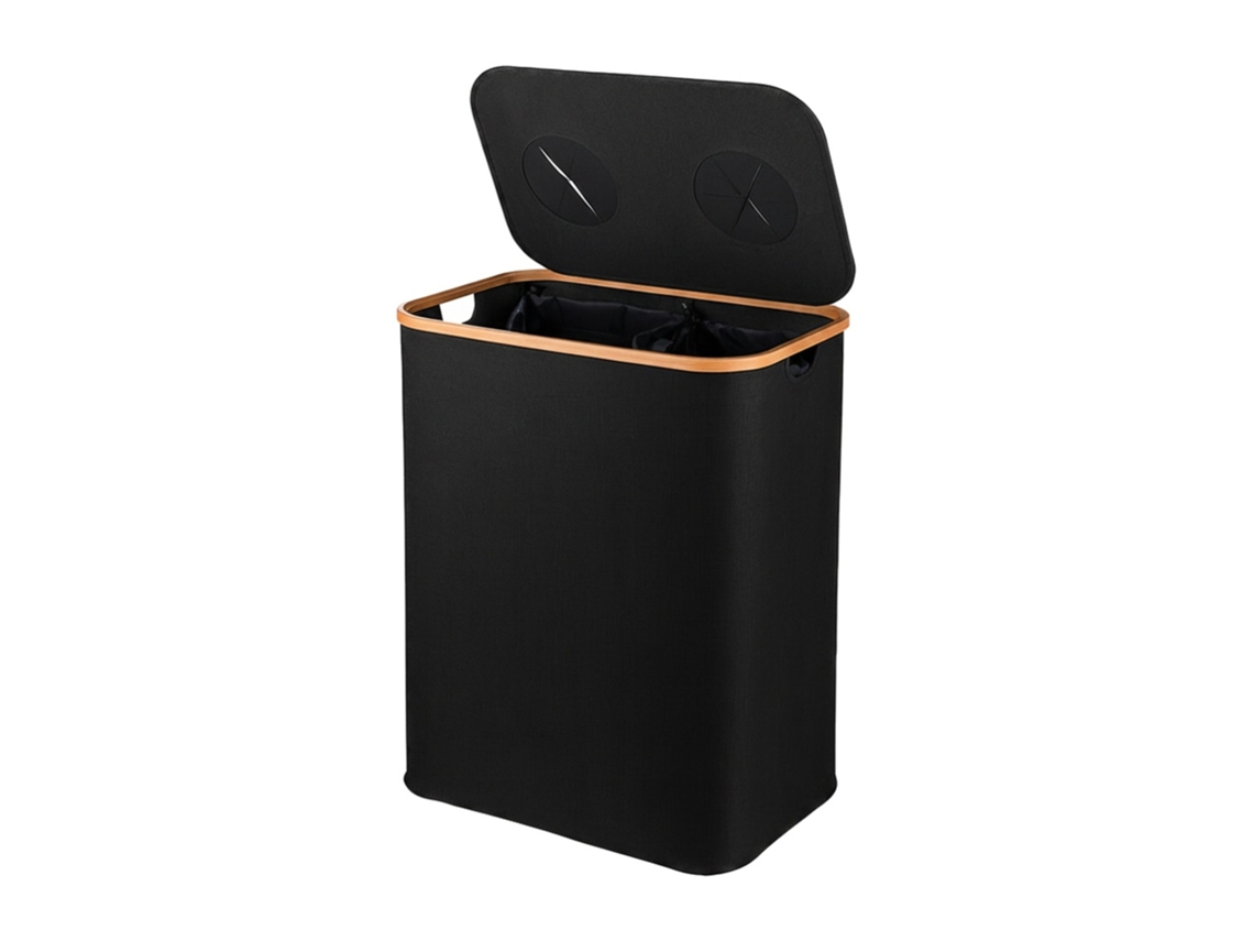 Relaxdays Recipiente Para Reciclagem De Garrafas, 170 L, Até 100 Garrafas, 2 Sacos, Coletor Para Vidro E Plástico, Preto