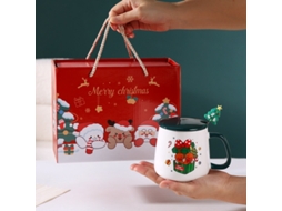 Copa De Cerâmica De Natal, Copo De Presente De Natal, Caixa De Presente De Festa Copo De Presente Acompanhador