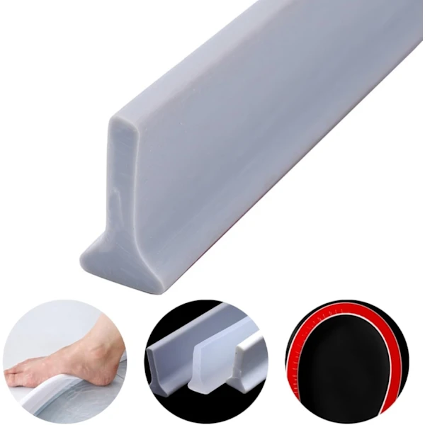 Fita De Vedação Autoadesiva Flexível De Silicone Para Barreira De Água No Chuveiro, Branca, 2m, Cozinha E Banheira, Banheiro