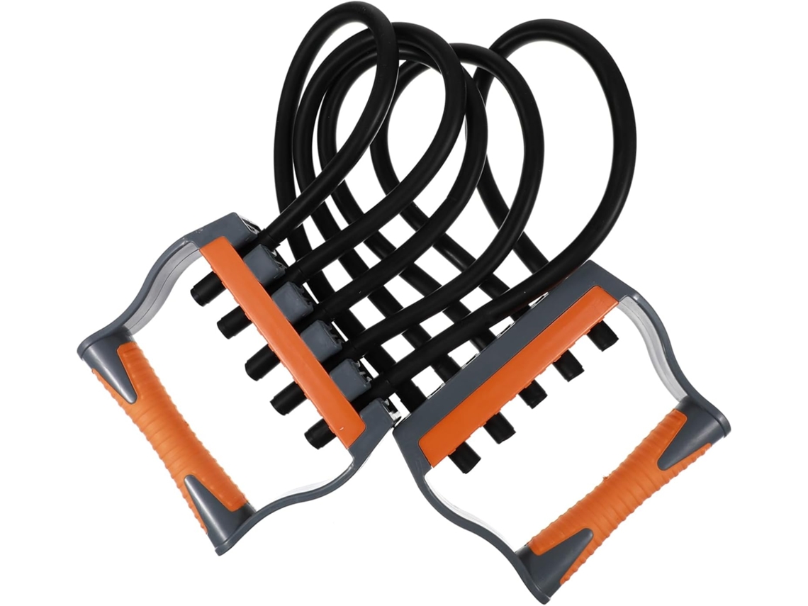 Expansor De Peito Ajustável Látex 5 Polegadas Para Treinamento Muscular Com Alça Leve E Antiderrapante, Ideal