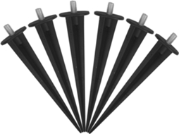 Conjunto De 6 Estacas De Alumínio Para Luminárias De Jardim - Suporte Robusto E Durável
