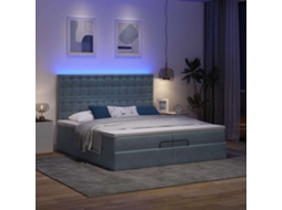 Moldura de Cama Otomana com Colchão Cinza Escuro Veludo MAISON EXCLUSIVE