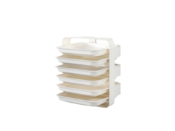 Bandeja multicamadas de armazenamento de alimentos parede montada 6 camadas pp branco S/MARCA