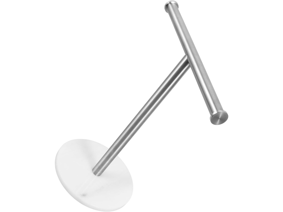 Suporte Para Toalha De Mão Bancada Banheiro, Base De Mármore, Aço Inoxidável, Formato Em T