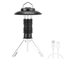 Lanterna De Acampamento Retrô, Ip44 À Prova Dágua, Recarregável, Iluminação 360° Olysi Shop