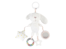 Mali brinquedo Pendurado de Pelúcia Coelho Fofo com Som Bb para Berço e Carrinho de Bebê