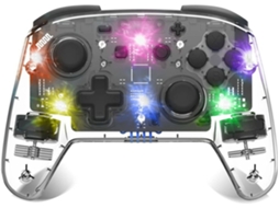 Controlador de Switch Sem Fio YIZHOOD Pro para Controle Remoto de Joystick de Switch Vibração Turbo Ajustáveltransparente YIZHOOD