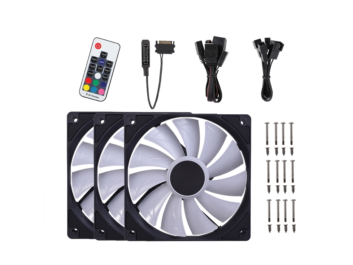 Id-cooling Xf 12025-rgb Trio Ventoinha De Chassi Led 4 Pinos Pwm Controle De Temperatura Ventoinha Rgb Cooler Radiador De Computador