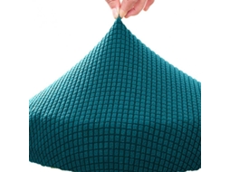 2026-funda Elástica De Estiramiento De Poliéster Para Silla Redonda Lavable Almohadilla Taburete Hogar Qya Azul Pavo Real