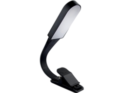 Luminária De Leitura Led Sensível Ao Toque Com Brilho Ajustável, Clipe Preto, Haste Flexível De 360°, Carregamento Usb