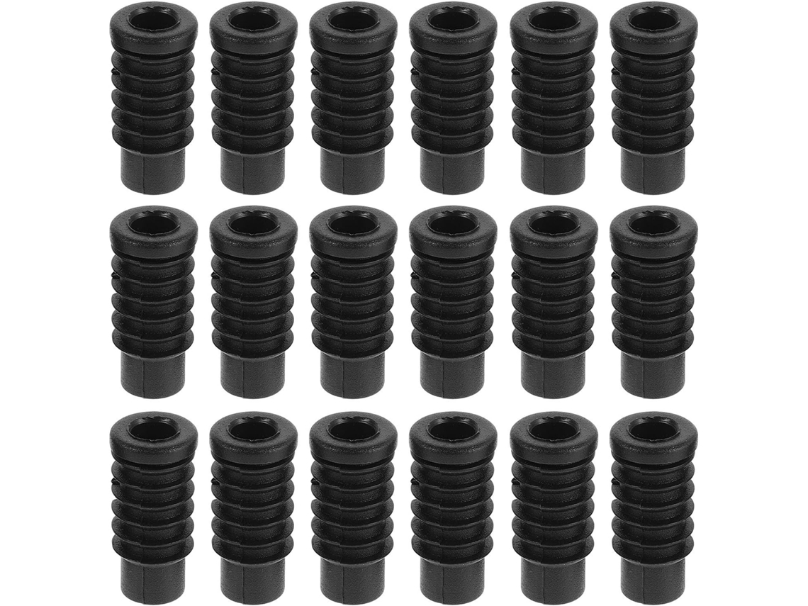 Protetores De Pés De Cadeira Em Plástico Preto, Pacote Com 20 Unidades | Encaixe Perfeito