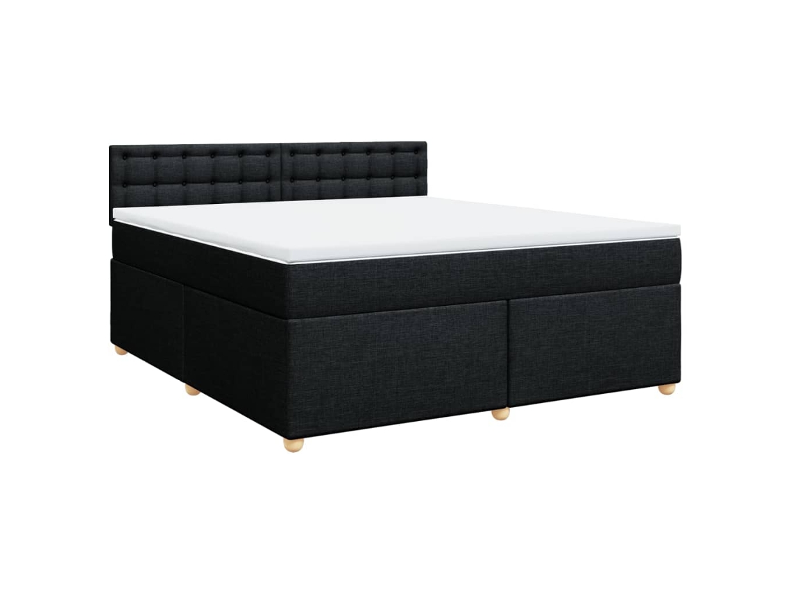 Box Spring Bed, Box Spring Beds Vidaxl Preto Tecido (180 X 200 Cm)