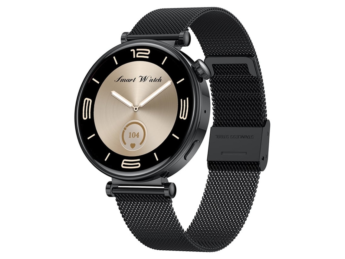 Smartwatch Feminino com Chamadas Bluetooth 1,32 Polegadas Tecido Amoled Vários Modos Esportivos e Design Moderno Preto Bestvite