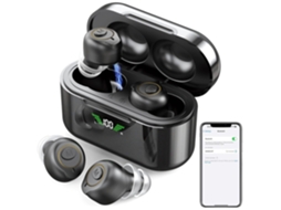Aparelhos Auditivos Bluetooth, Amplificadores Auditivos Recarregáveis ​​de Venda Livre Com Cancelamento De Ruído Para Idosos (preto)