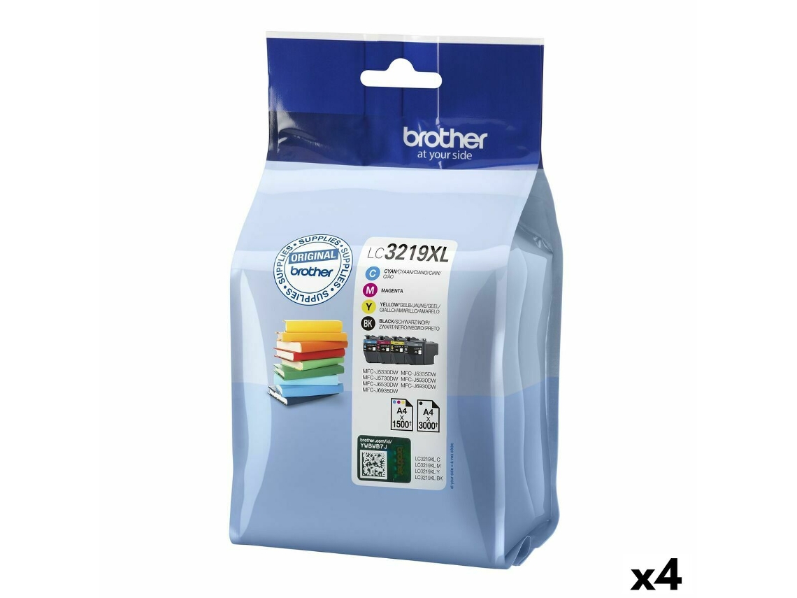 Tinteiro Original BROTHER Lc3219Xl Preto/Ciano/Magenta/Amarelo Mfcj6530Dw/5730Dw Mfcj5330