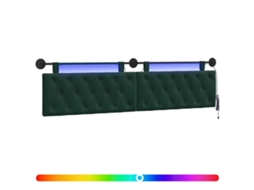 Conjunto 1 Cabeceira Moderna Vidaxl Verde Veludo (210 X 55 X 7 Cm)