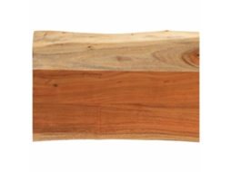 Vidaxl Tampo De Mesa Retangular Borda Viva 50x40x3,8 Cm Acácia Maciça