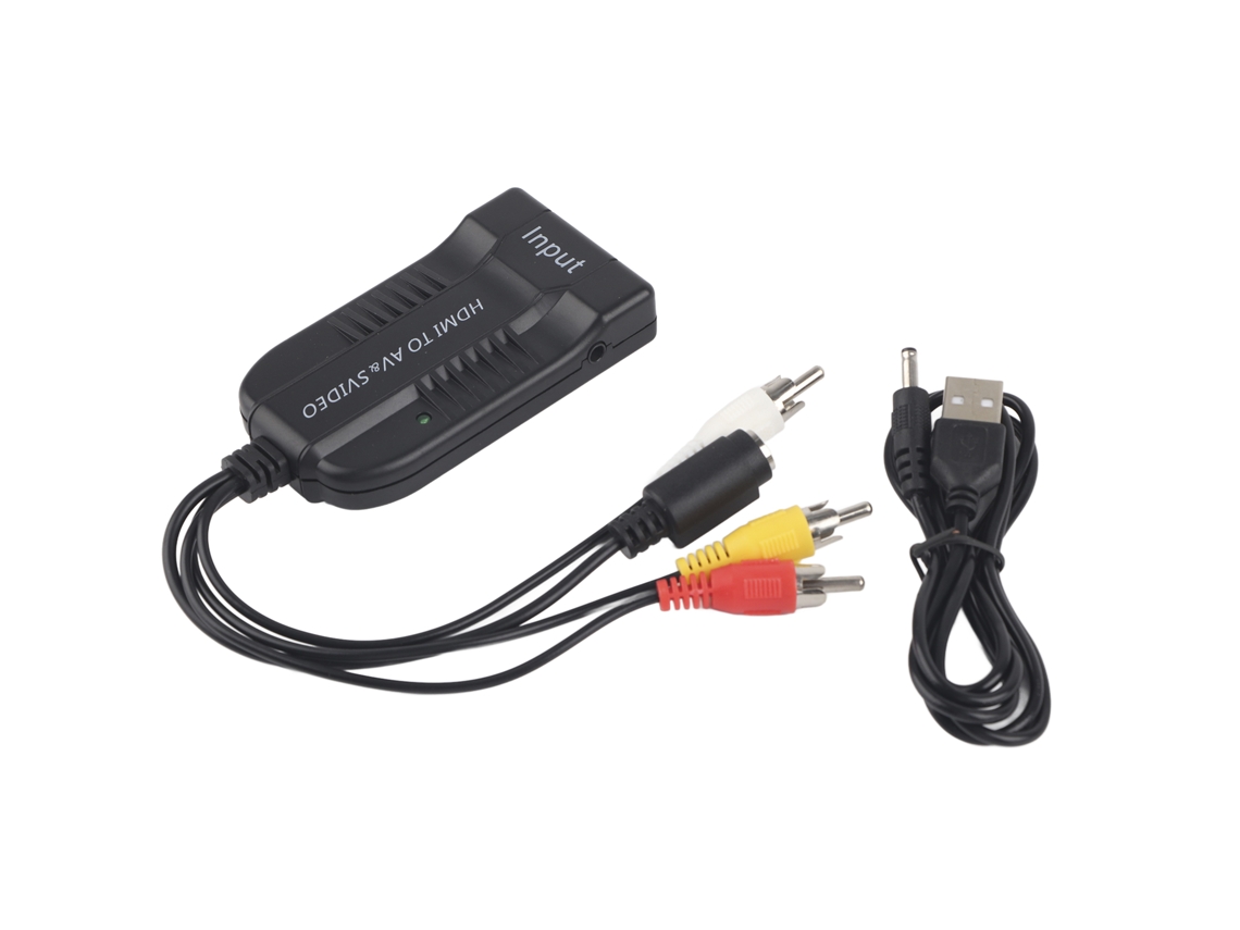 Convertidor HDMI a AV/CVBS/S video con audio 1080p, plug and play, cable USB | S/MARCA