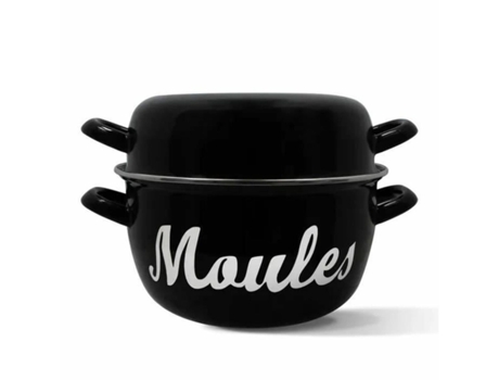 Panela Menastyl Preto Aço Esmaltado Vitrificado