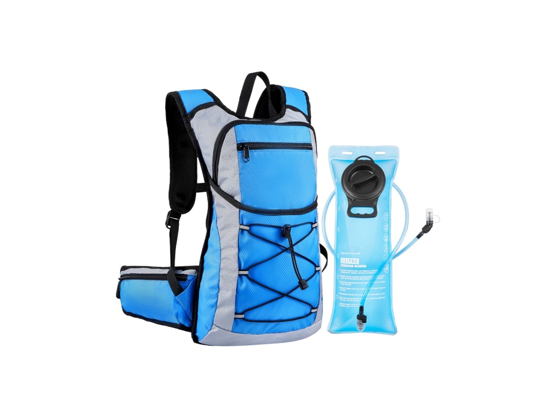 Mochila De Hidratação 15l Com Bolsa De Água 3l Tpu, Impermeável E Ergonômica Tekmaquinas