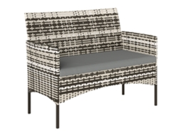 Conjunto de Móveis de Jardim para 4 pessoas, sofá, 2 poltronas, mesa lateral ZACHARY