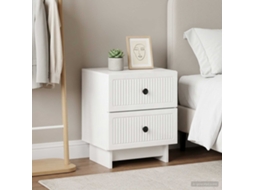 Vidaxl Armário De Cabeceira 2 Pcs Branco Brilhante 43 X 34,5 X 47,5 Cm