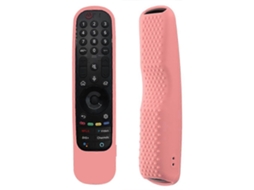 Capa De Silicone Para Controle Remoto De Smart Tv An-mr21 Mr22, Anti-choque E Iluminada, Rosa.