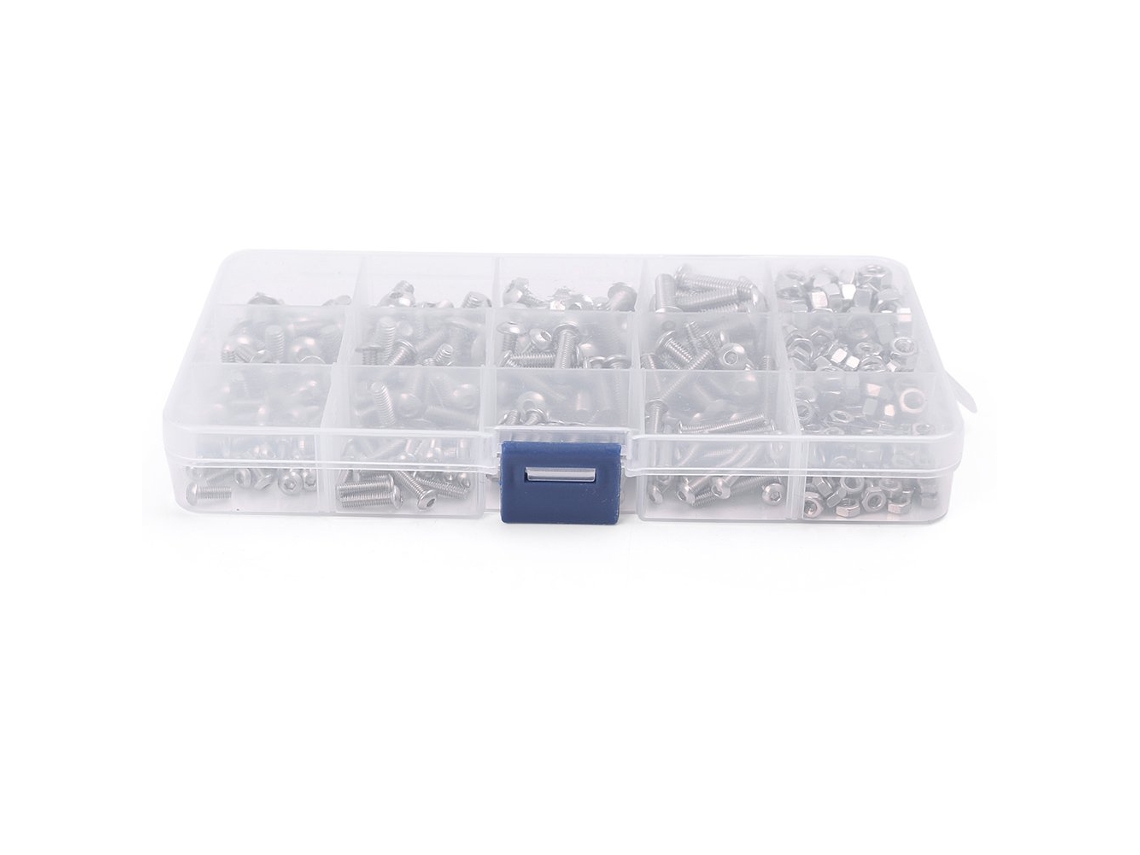 Kit Cnswee6 Com 440 Parafusos E Porcas De Cabeça Sextavada, Com Estojo, Tamanhos M3, M4 E M5
