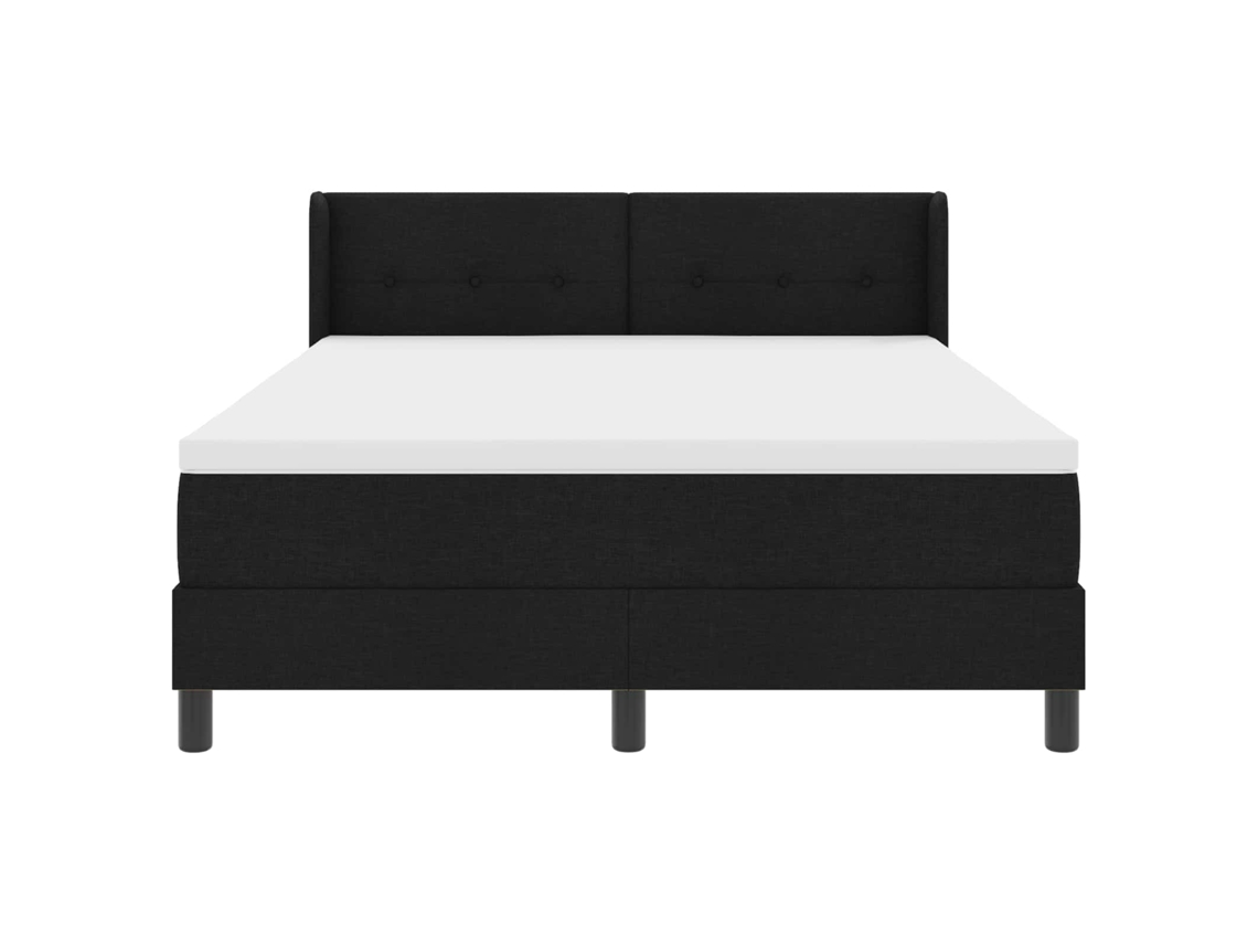 Cama Box com Cabeceira Manual Preto 200x140cm Tecido MAISON EXCLUSIVE