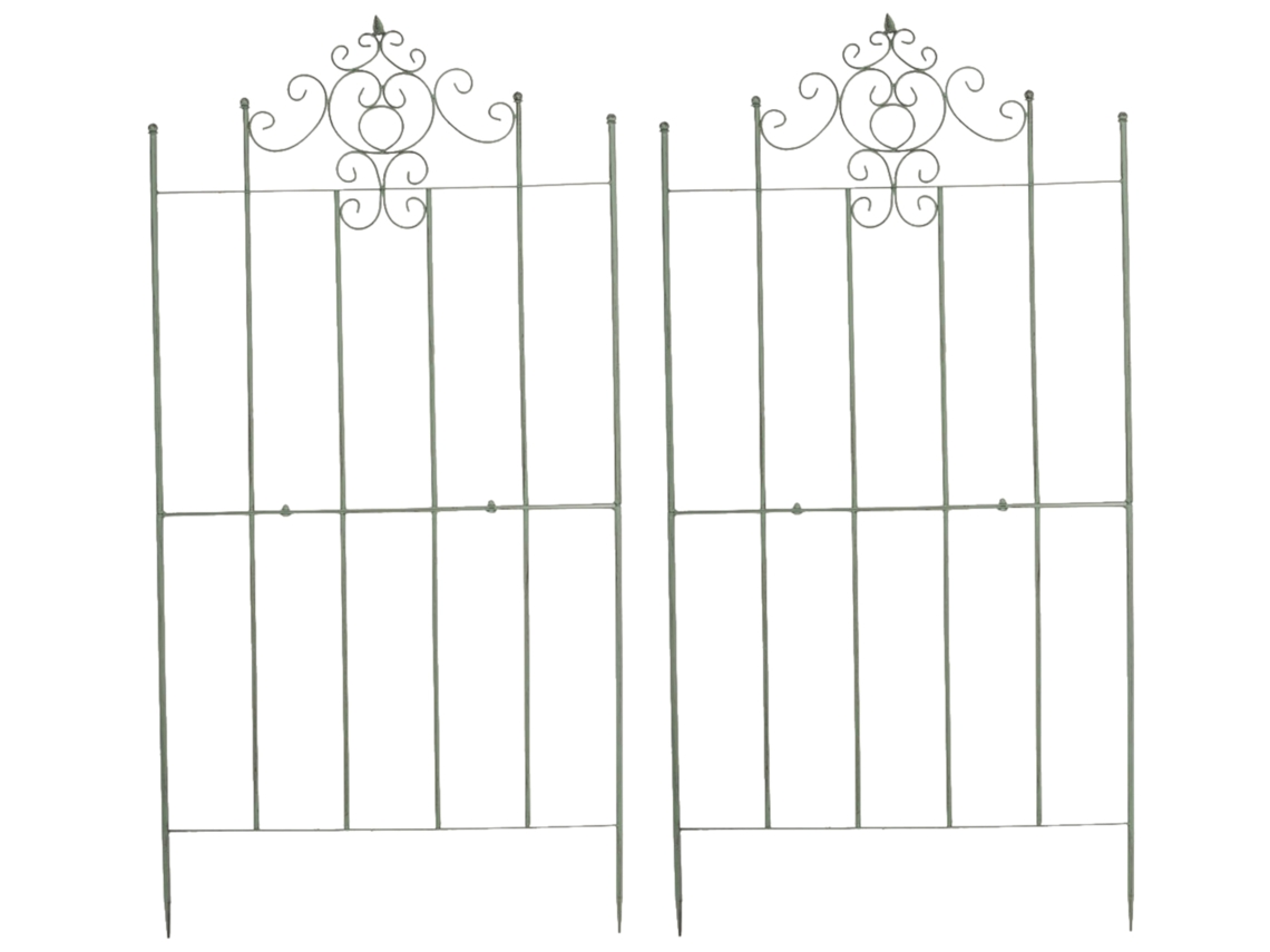 Conjunto De 2 Treliças Paula 170 X 86 Cm Verde Antigo