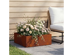 Vidaxl Vaso De Jardim Ferro Enferrujado 60 X 60 X 20 Cm Aço Corten