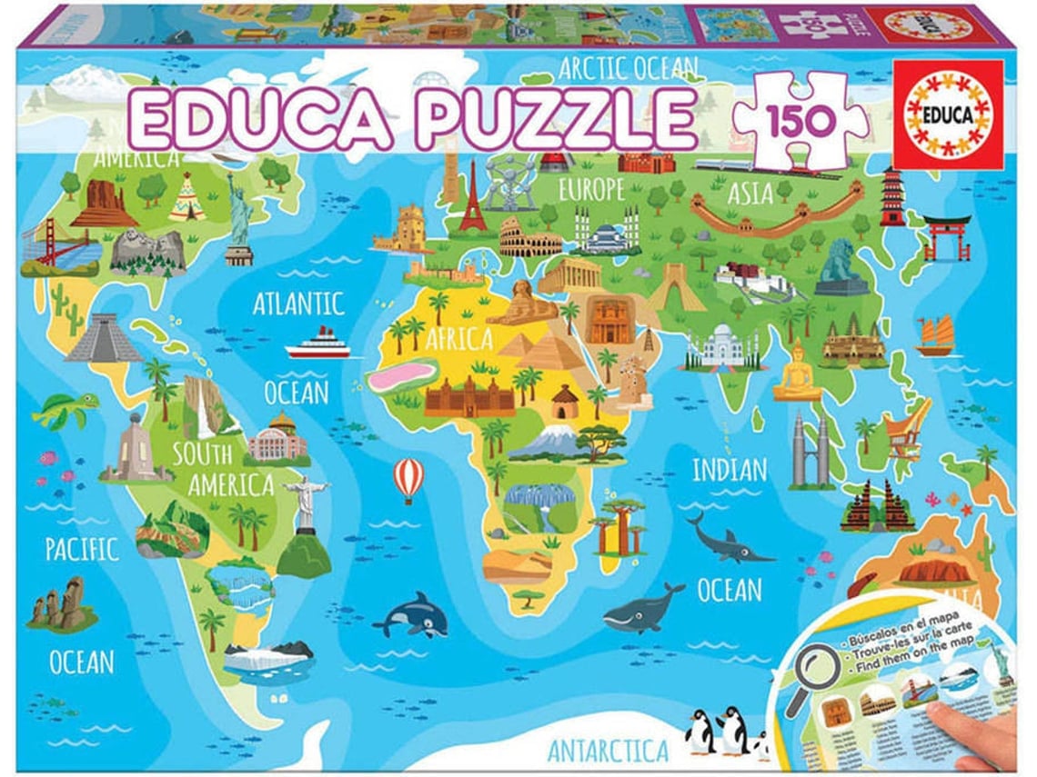 Educa Borrás - Mapa de Portugal Puzzle 150 Peças, Educa Borras