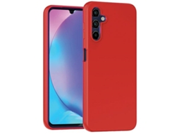 Capa Gentil para Samsung Galaxy A15 MERCURY Pele Sintética Vermelho