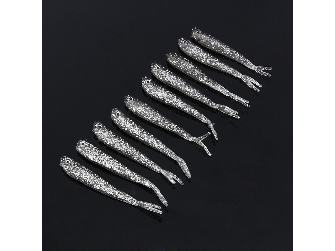 Soft Bait (simulated Bait, Suitable For Both Saltwater And Freshwater) Unhooked Soft Fish Lure 7.5cm 10-pack