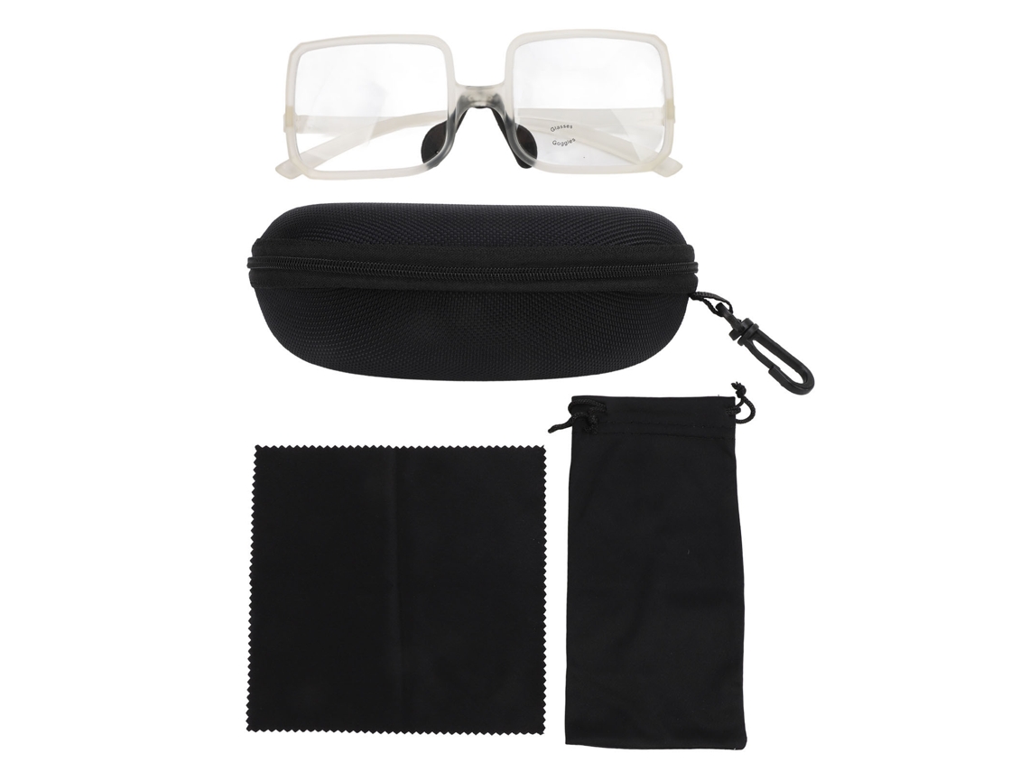 Óculos De Bilhar Tr90 Com Suporte De Nariz Ajustável Campo Largo Leve Seguro Para Esportes De Taco Compatível Com Miopia Cristal Branco