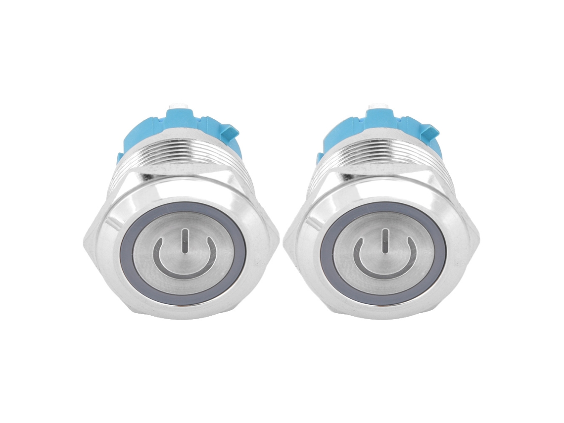 Interruptor de Botão Metal com Luz Indicadora Ip65