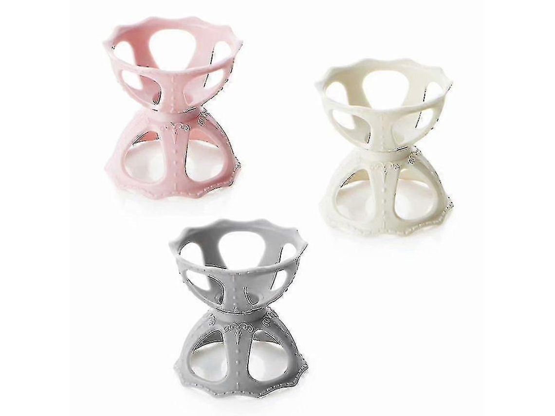 Suporte Para Esponjas De Pó Beauty Egg, Suporte Para Esponjas De Pó, Pacote Com 3 Everley891 (rosa, Damasco, Cinza)
