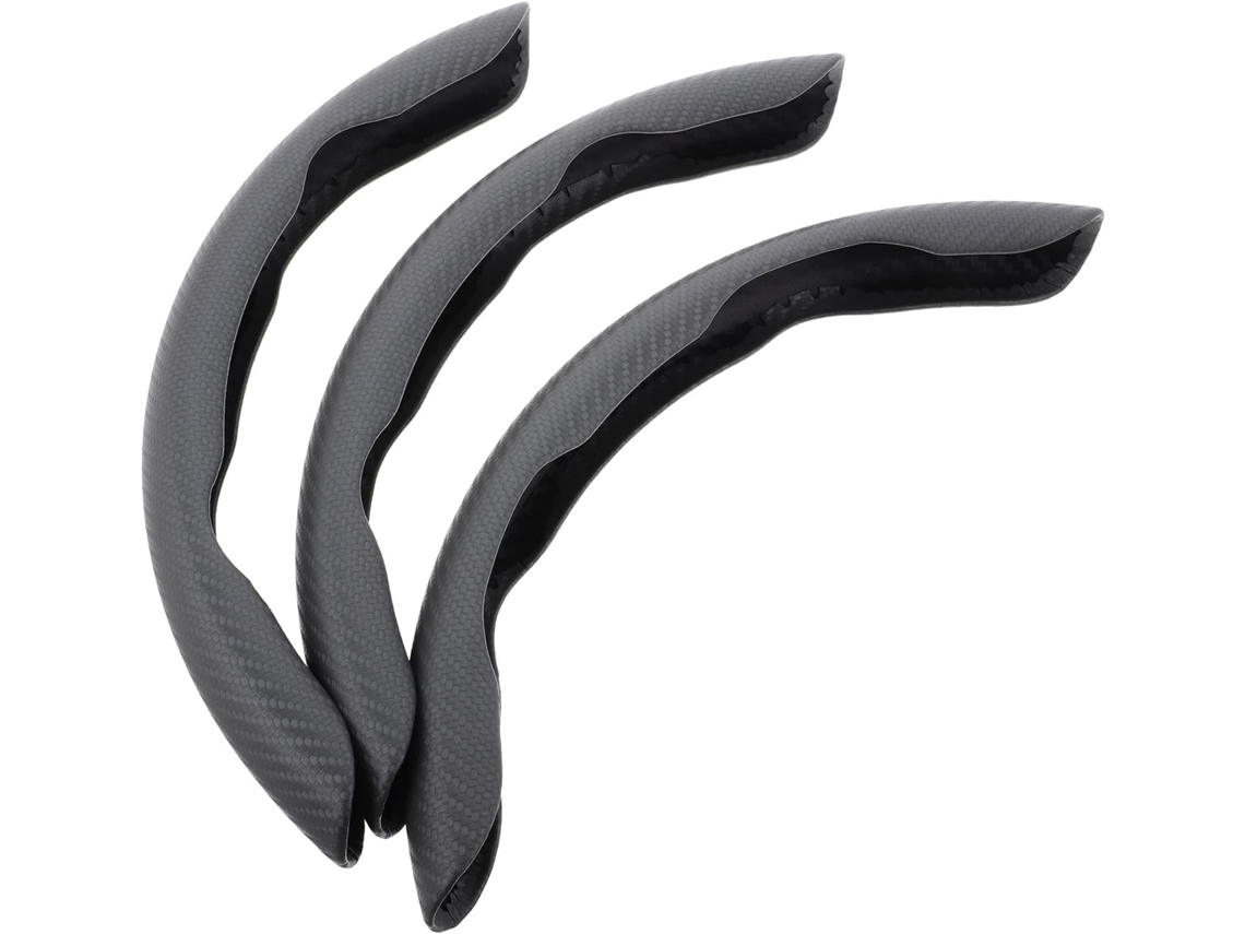 Capa De Volante De Fibra De Carbono Antiderrapante Com Design Elegante Para 15 Polegadas.