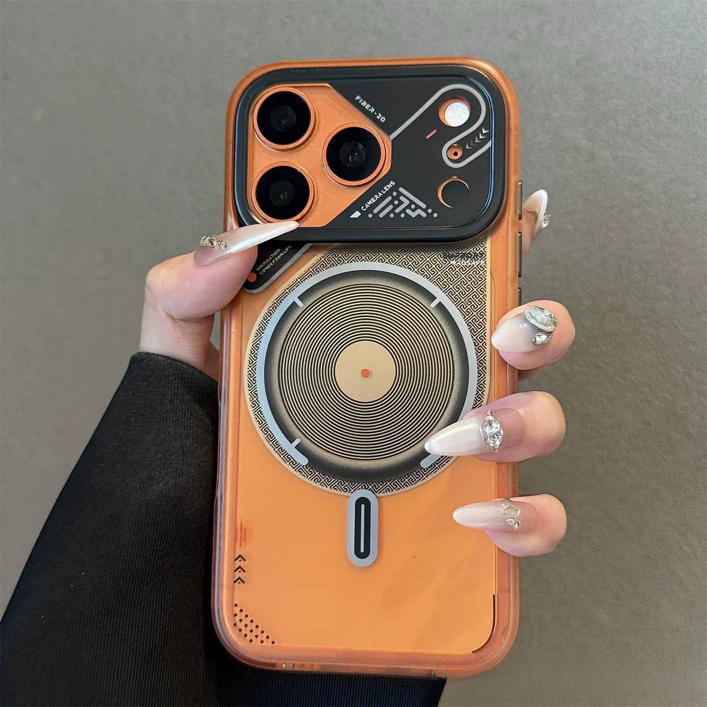 (iphone 16 Pro Laranja) Capa Protetora Magnética, Hipoalergênica, Feita De Tpu, Resistente A Quedas.