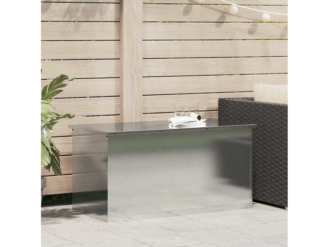 Vidaxl Cofrinho De Armazenamento Para Jardim Aço Galvanizado 220 L