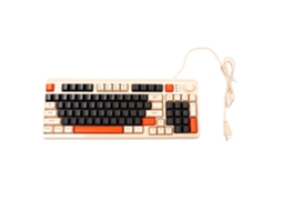 Aetheria teclado Gamer Usb 94 Teclas Iluminação Led Backlit Ergonomico com Pé Dobrável e Teclas Multimídia