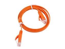Cabos De Rede Ethernet Rj45 Cat6 Utp Planos 1m, 1000m, Cor Laranja Luz Dourada